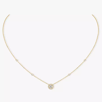 [⭐Seralia]Diamond Necklace 0,20ct Brilliant Shape Joy