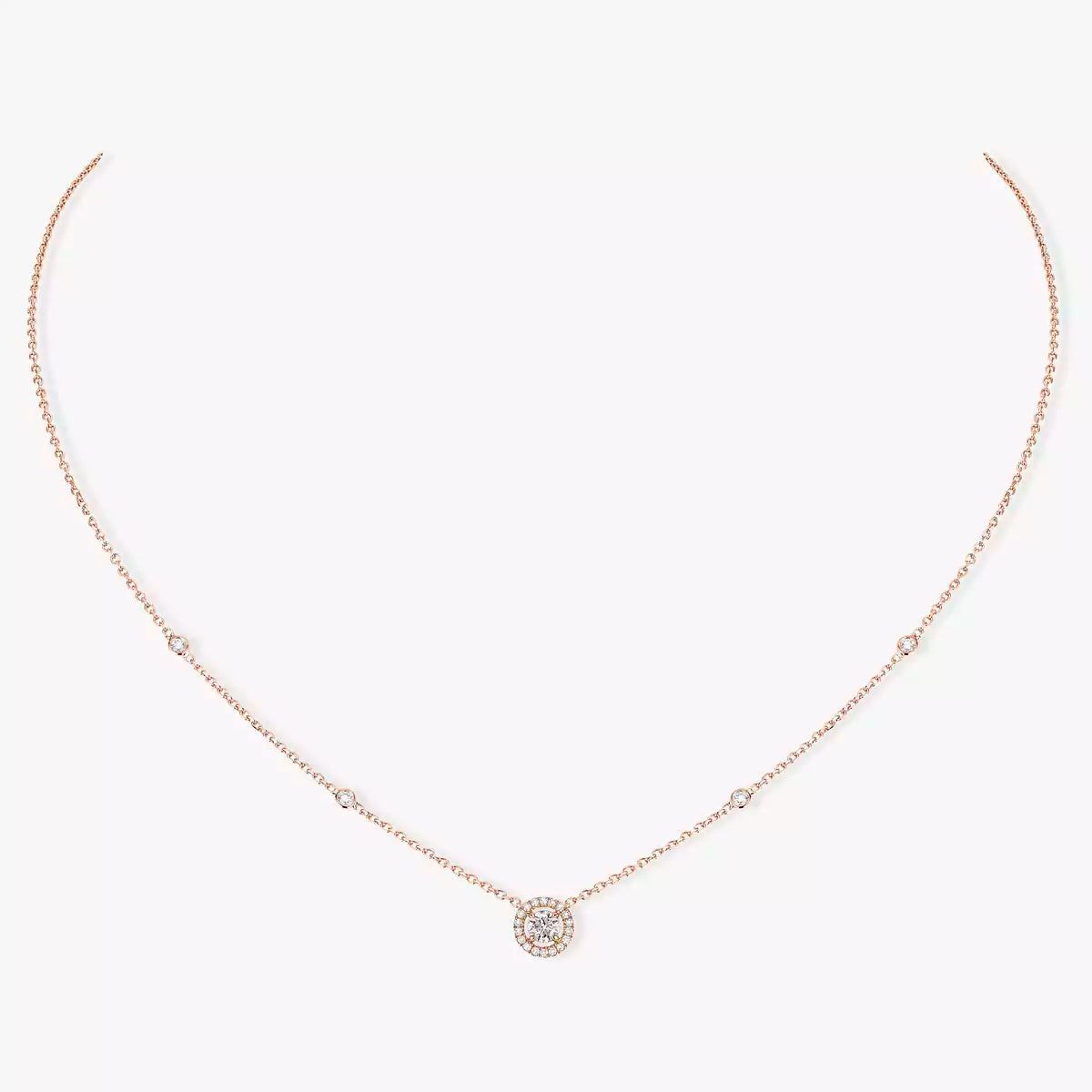 [⭐Seralia]Diamond Necklace 0,20ct Brilliant Shape Joy