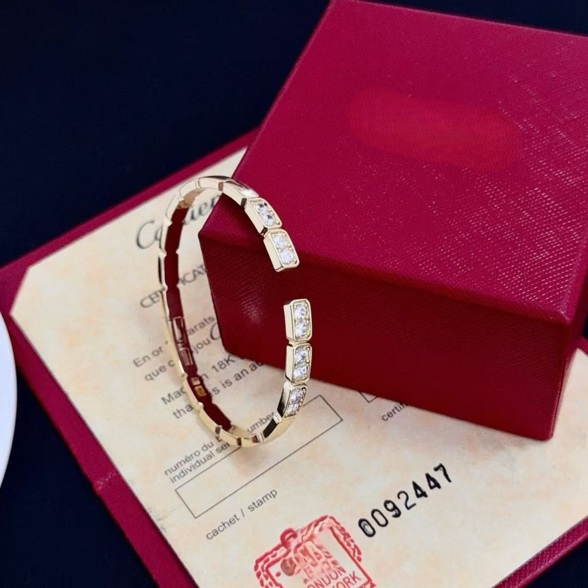 [⭐Seralia jewelrys]LOVE DIAMOND OPEN  BRACELET