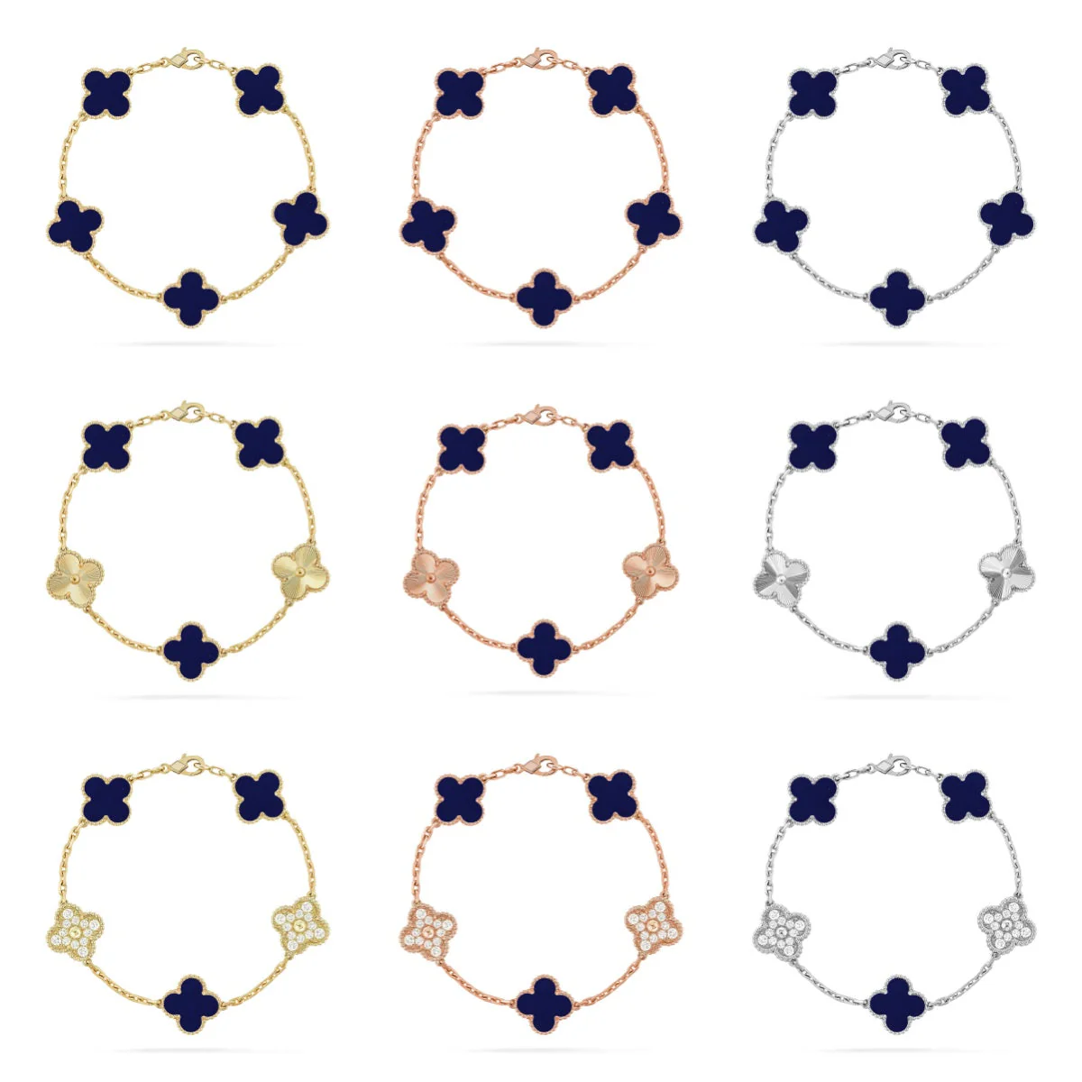 [⭐Seralia]CLOVER 5 MOTIF LAPIS LAZULI BRACELET COLLECTION