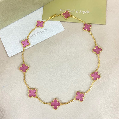 [⭐Seralia]CLOVER 10 MOTIFS  NEW BUBBLE PINK ENAMEL