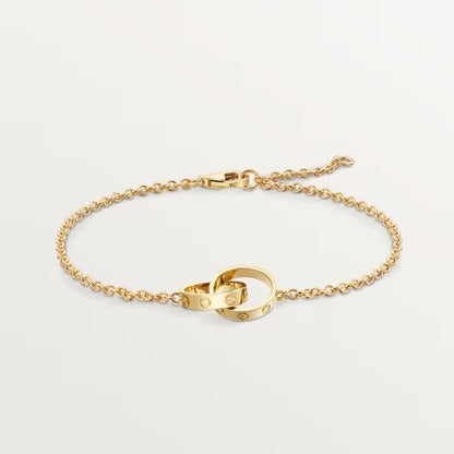 [⭐Seralia]LOVE BRACELET DOUBLE RING