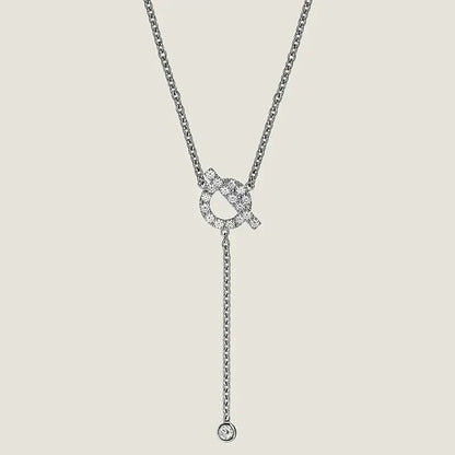 [⭐Seralia]FINESSE SILVER DIAMOND NECKLACE