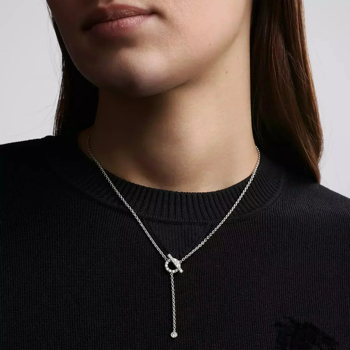 [⭐Seralia]FINESSE SILVER DIAMOND NECKLACE