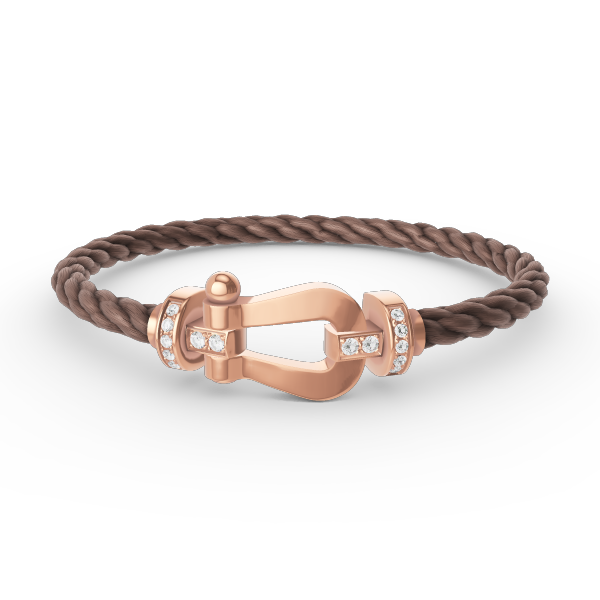 [⭐Seralia]FORCE LARGE HORSESHOE HALF DIAMOND BRACELET ROSE GOLD