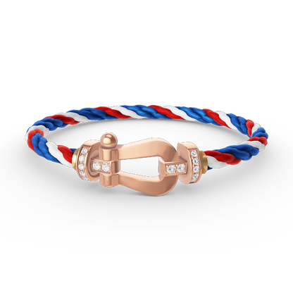 [⭐Seralia]FORCE LARGE HORSESHOE HALF DIAMOND BRACELET ROSE GOLD