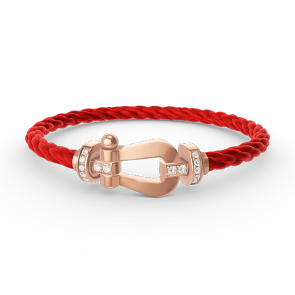 [⭐Seralia]FORCE LARGE HORSESHOE HALF DIAMOND BRACELET ROSE GOLD