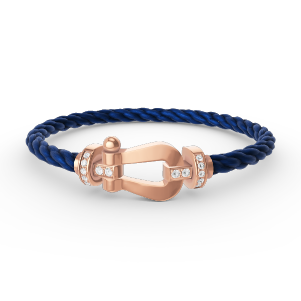 [⭐Seralia]FORCE LARGE HORSESHOE HALF DIAMOND BRACELET ROSE GOLD