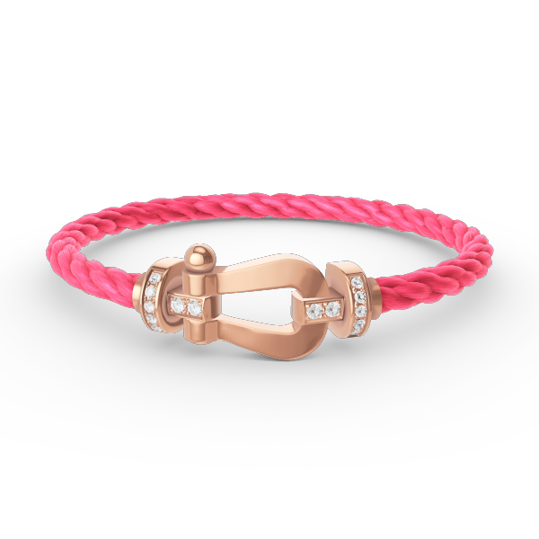 [⭐Seralia]FORCE LARGE HORSESHOE HALF DIAMOND BRACELET ROSE GOLD