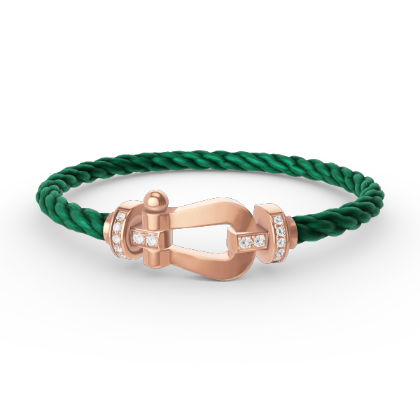 [⭐Seralia]FORCE LARGE HORSESHOE HALF DIAMOND BRACELET ROSE GOLD