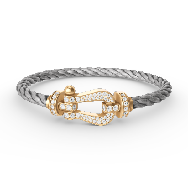 [⭐Seralia]FORCE LARGE HORSESHOE FULL DIAMOND BRACELET GOLD