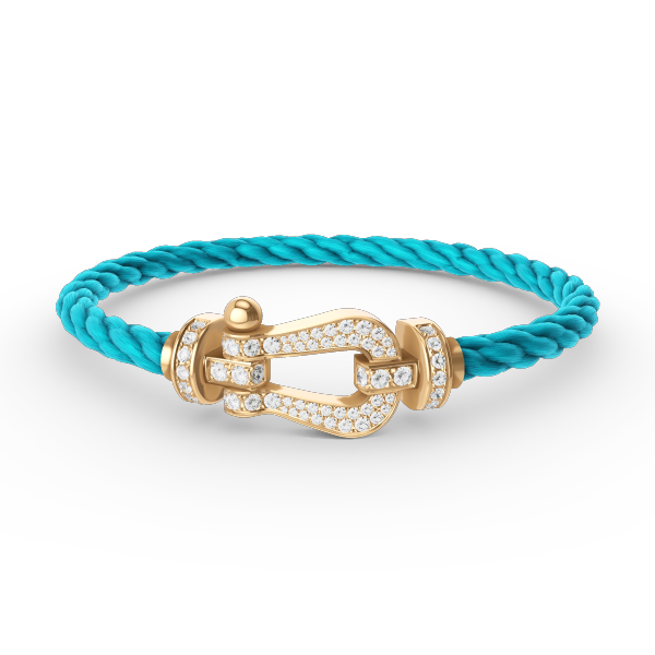 [⭐Seralia]FORCE LARGE HORSESHOE FULL DIAMOND BRACELET GOLD