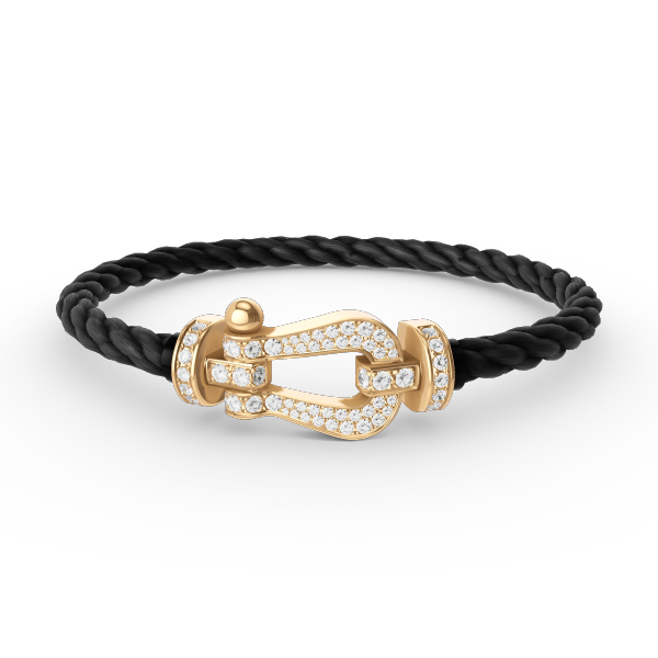 [⭐Seralia]FORCE LARGE HORSESHOE FULL DIAMOND BRACELET GOLD