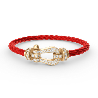 [⭐Seralia]FORCE LARGE HORSESHOE FULL DIAMOND BRACELET GOLD
