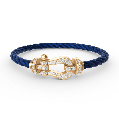 [⭐Seralia]FORCE LARGE HORSESHOE FULL DIAMOND BRACELET GOLD