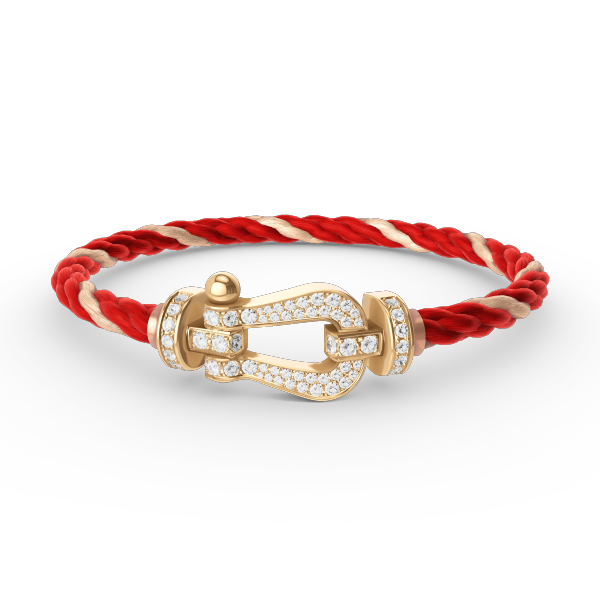 [⭐Seralia]FORCE LARGE HORSESHOE FULL DIAMOND BRACELET GOLD