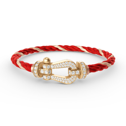 [⭐Seralia]FORCE LARGE HORSESHOE FULL DIAMOND BRACELET GOLD