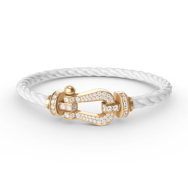 [⭐Seralia]FORCE LARGE HORSESHOE FULL DIAMOND BRACELET GOLD