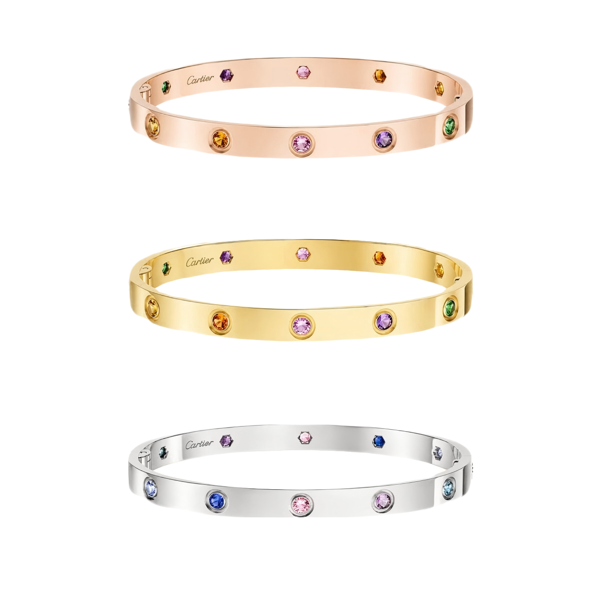 [⭐Seralia] 2026 RAINBOW LOVE BRACELET 6.1MM  10 DIAMONDS