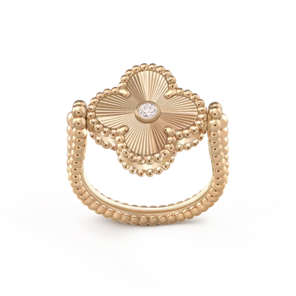 [⭐Seralia]CLOVER RIVERSIBLE ROSE GOLD RING