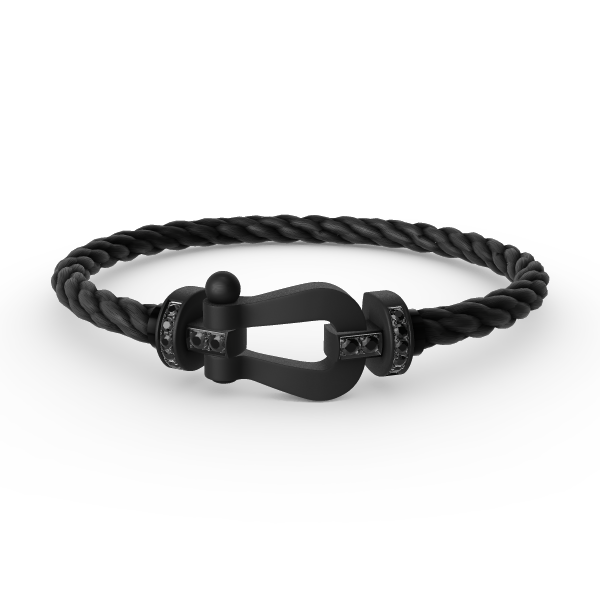 [⭐Seralia]FORCE LARGE SERIES HORSESHOE BLACK SAMURAI BRACELET