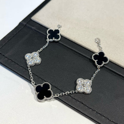 [⭐Seralia] CLOVER 5 MOTIF ONYXS BRACELET COLLECTION