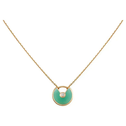 [⭐Seralia]AMULETTE GOLD MALACHITE NECKLACE