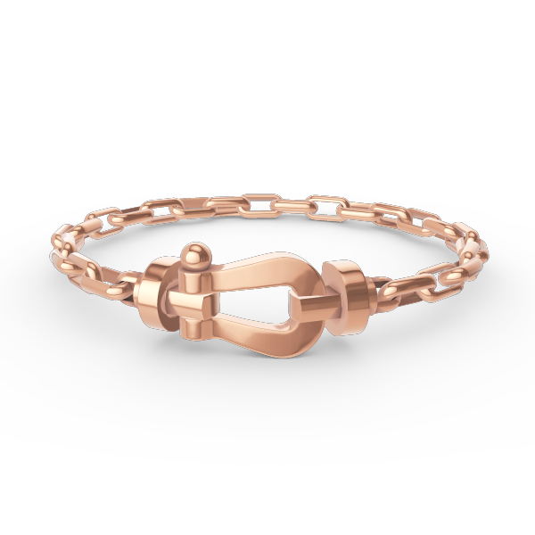 [⭐Seralia]FORCE LARGE HORSESHOE CLASP  METAL BRACELET