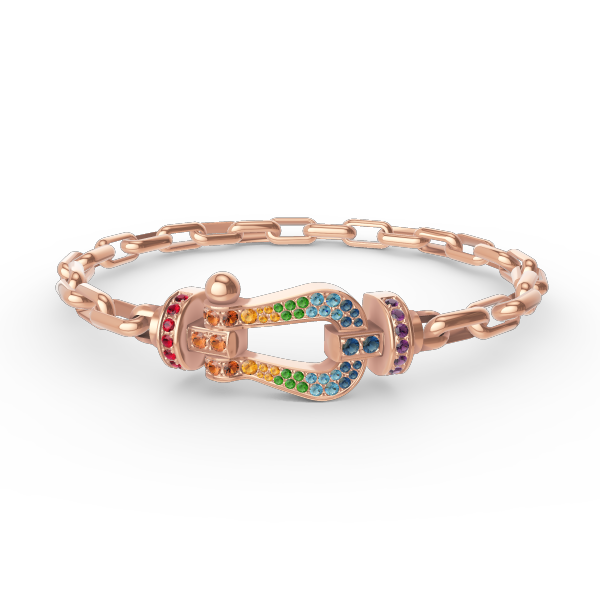 [⭐Seralia]FORCE LARGE HORSESHOE CLASP  METAL BRACELET