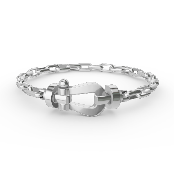 [⭐Seralia]FORCE LARGE HORSESHOE CLASP  METAL BRACELET