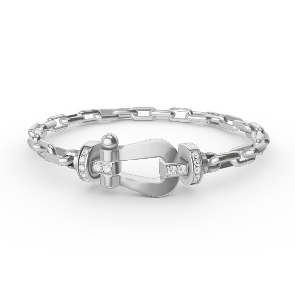 [⭐Seralia]FORCE LARGE HORSESHOE CLASP  METAL BRACELET