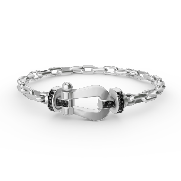 [⭐Seralia]FORCE LARGE HORSESHOE CLASP  METAL BRACELET