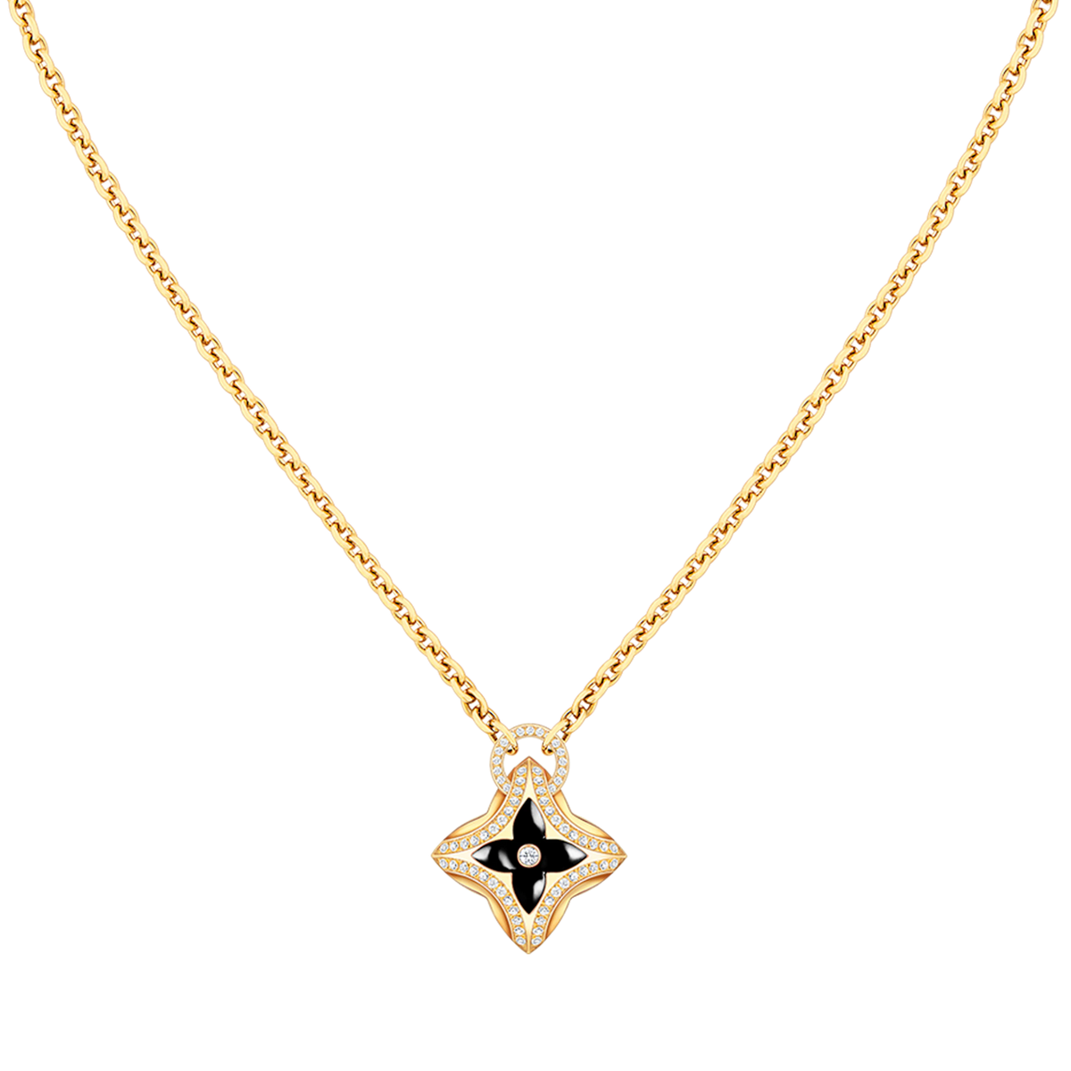 [⭐Seralia]STAR PEDANT PINK GOLD DIAMOND NECKLACE