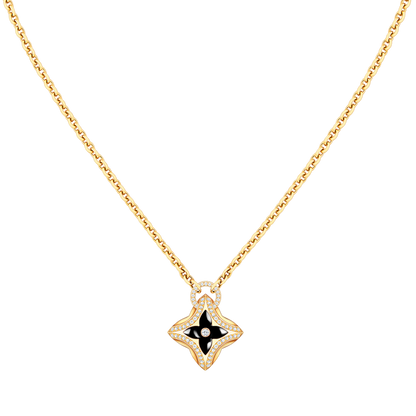 [⭐Seralia]STAR PEDANT PINK GOLD DIAMOND NECKLACE