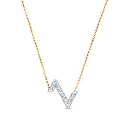 [⭐Seralia]VOLT SILVER DIAMOND PEDANT NECKLACE