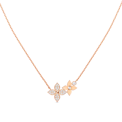[⭐Seralia]STAR BLOSSOM NECKLACE PINK GOLD DIAMONDS