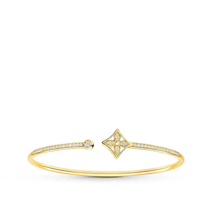 [⭐Seralia]IDYLLE GOLD OPEN BRACELET DIAMOND PAVED
