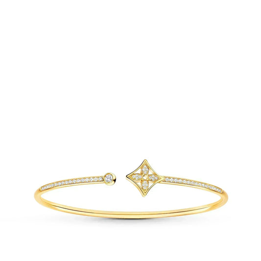 [⭐Seralia]IDYLLE GOLD OPEN BRACELET DIAMOND PAVED