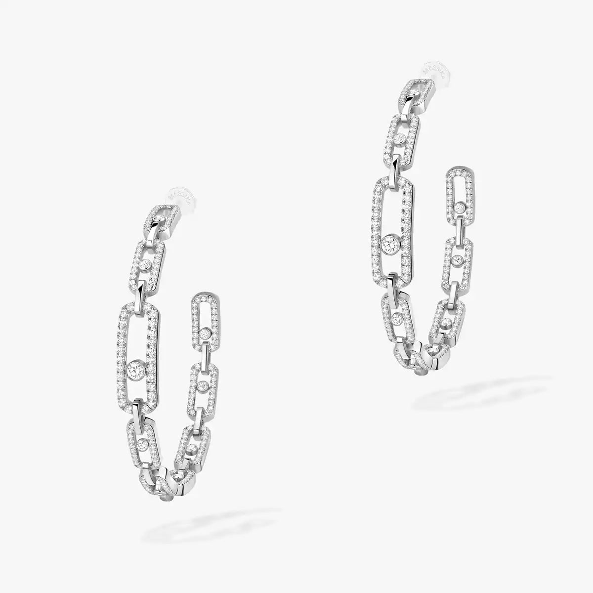 [[⭐Seralia]Move Link Diamond Hoop Earrings