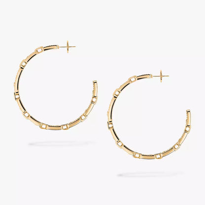 [[⭐Seralia]Move Link Diamond Hoop Earrings