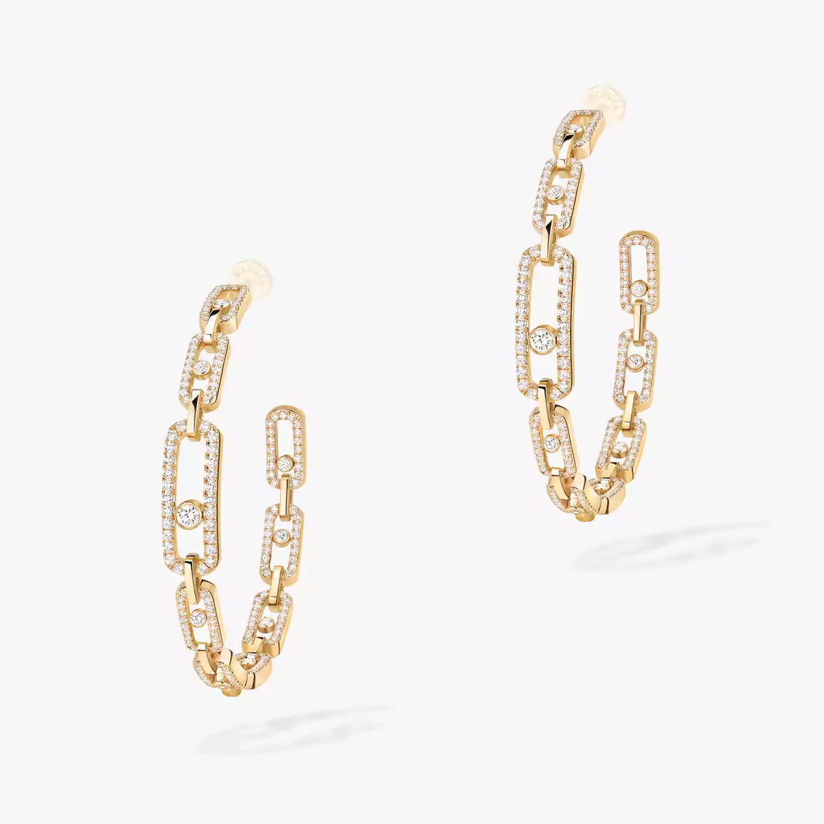 [[⭐Seralia]Move Link Diamond Hoop Earrings