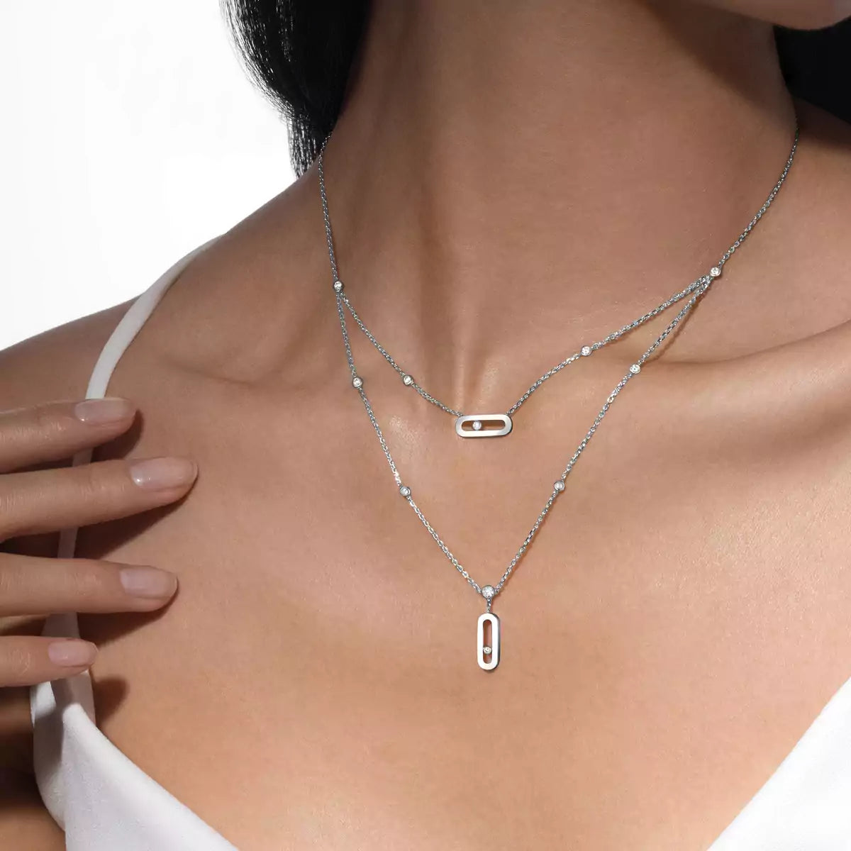 [⭐Seralia] Move Uno Diamond Necklace