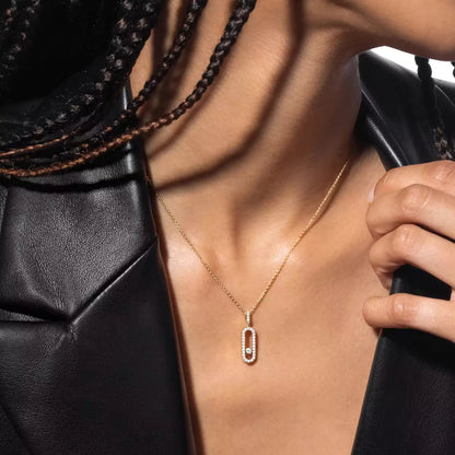 [⭐Seralia]Move Uno Diamond Necklace in Rose Gold
