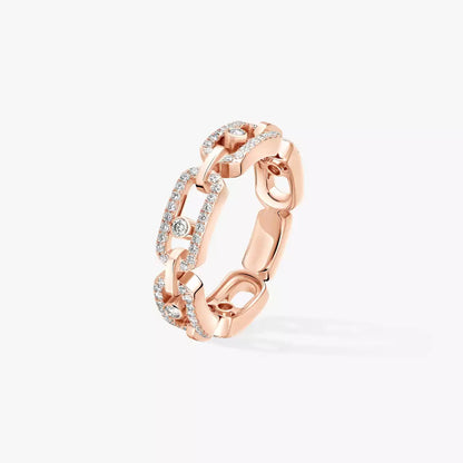 [⭐Seralia]Move Link Pave_-Set Diamond Ring in Gold