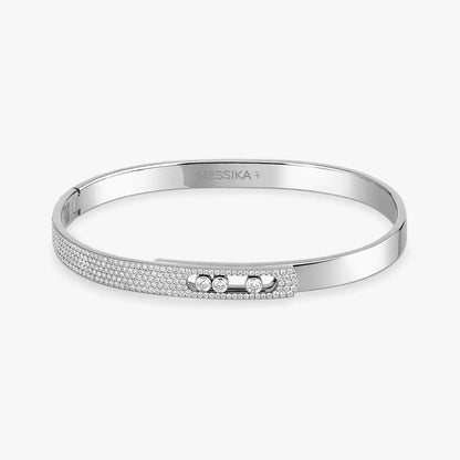 [⭐Seralia]Move Noa Rose Gold Pavé Diamond Bangle Bracelet