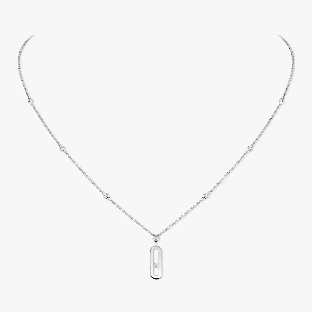 [⭐Seralia] Move Uno Gold Diamond Long Necklace