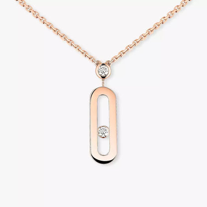 [⭐Seralia] Move Uno Gold Diamond Long Necklace