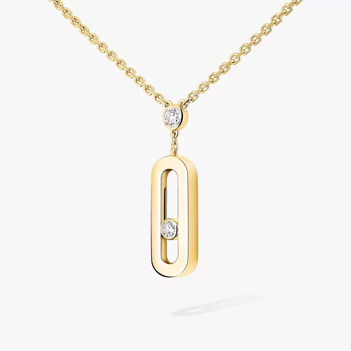 [⭐Seralia] Move Uno Gold Diamond Long Necklace
