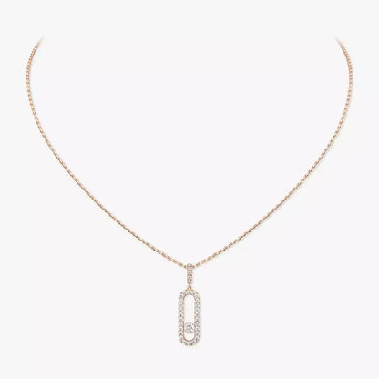 [⭐Seralia]Move Uno Diamond Necklace in Rose Gold