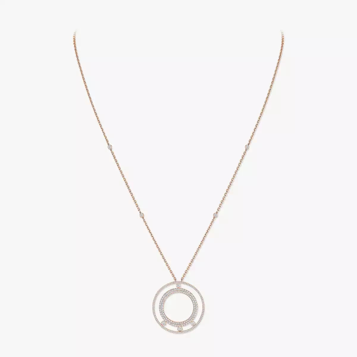 [⭐Seralia]Move Romane Long Pave_-Set Diamond Necklace